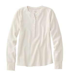 L.L. Bean women’s Cream Long Sleeve Henley small